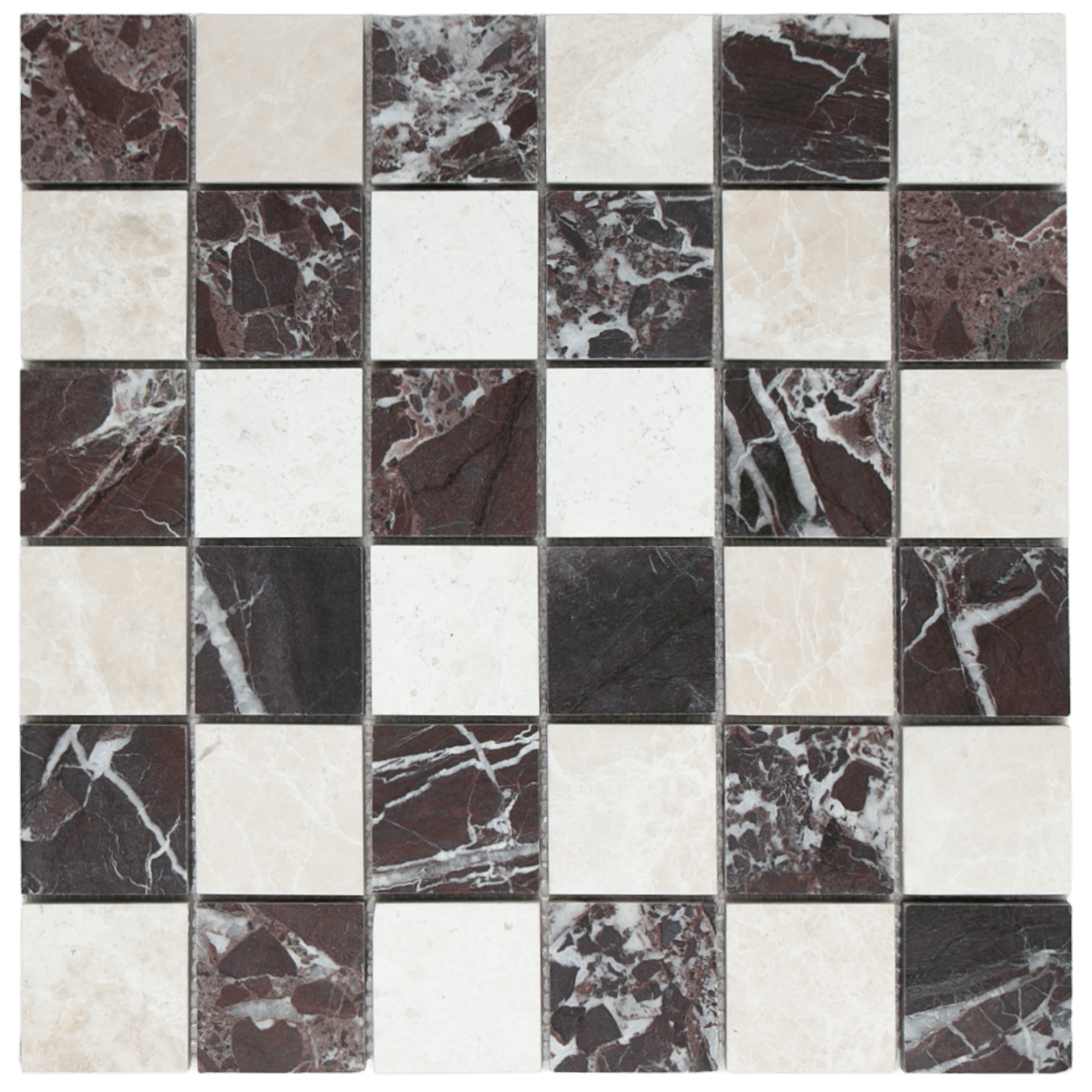 Mosaic Square Bottocino - Rosso Levanto