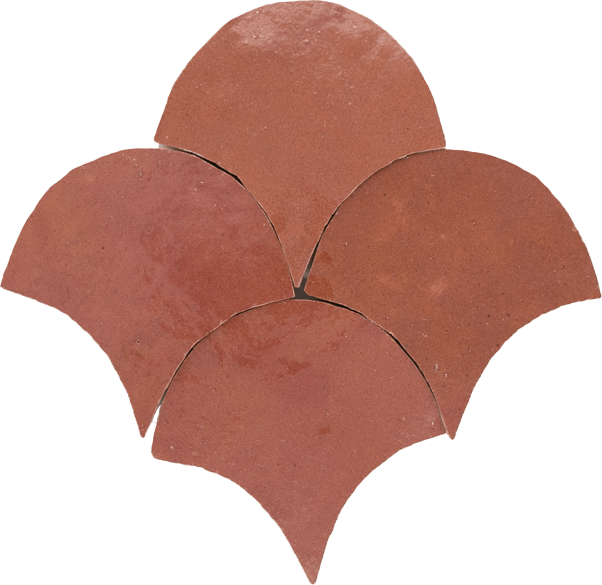 Zellige Rose Rouge Poisson Echelles