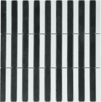 Mosaic Kitkat Stripe Black White