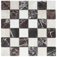 Mosaic Square Bottocino - Rosso Levanto