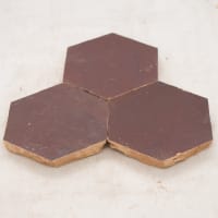 Zellige Aubergine Clair Hexagone