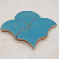 Zellige Bleu Ciel Poisson Echelles