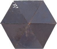 Zellige Gris Aubergine Triangle