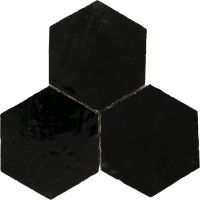 Zellige Noir Hexagone