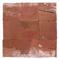 Zellige Rose Rouge Oblique