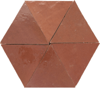 Zellige Rose Rouge Triangle