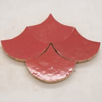 Zellige Rouge Sang Poisson Echelles