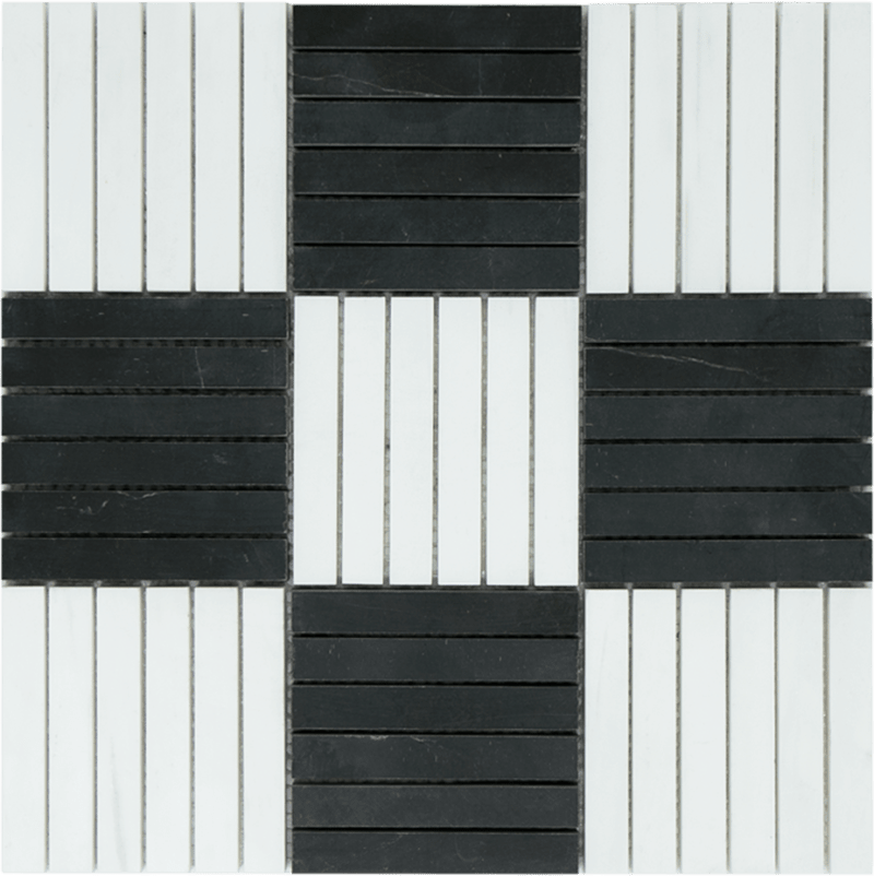 Mosaic KitKat Block Black White