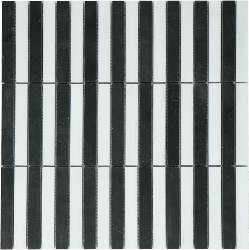 Mosaic Kitkat Stripe Black White