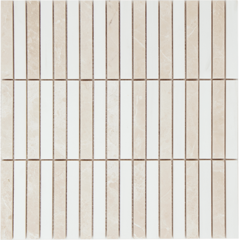 Mosaic Kitkat Stripe Cream White
