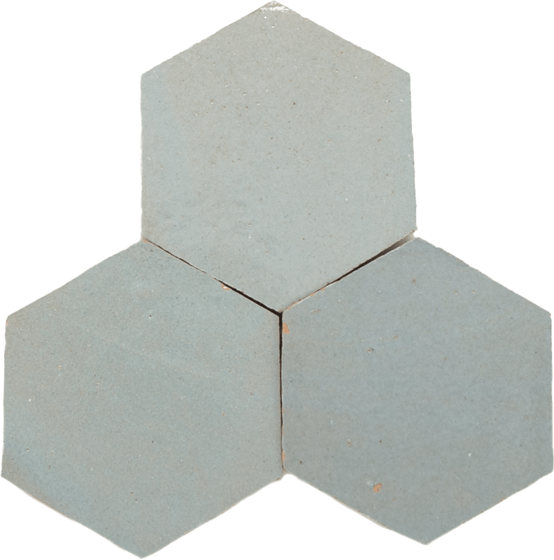 Zellige Bleu Lumiere Hexagone