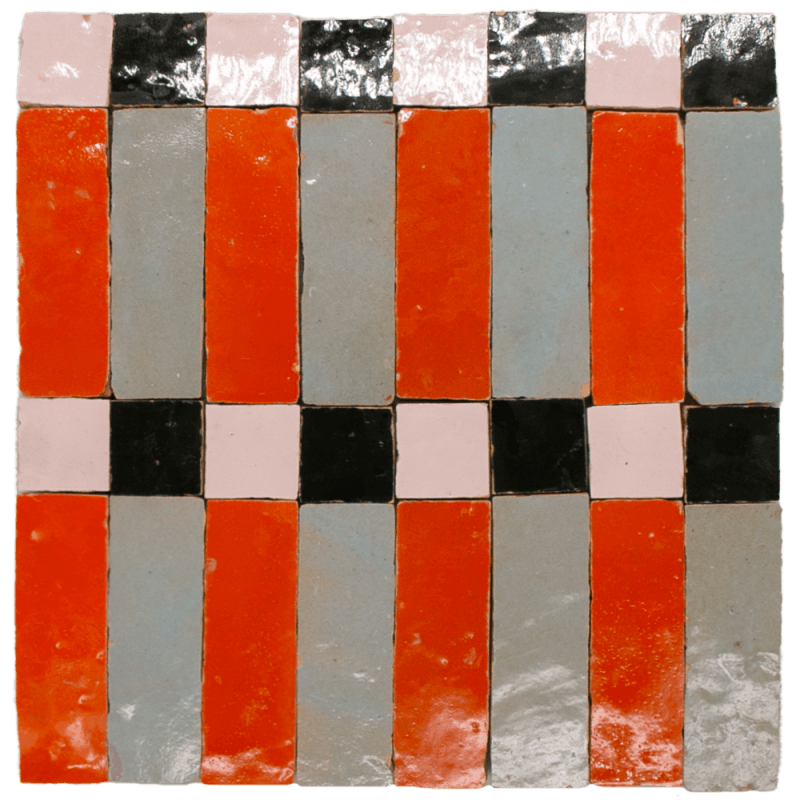 Zellige Metropole Orange Bleu