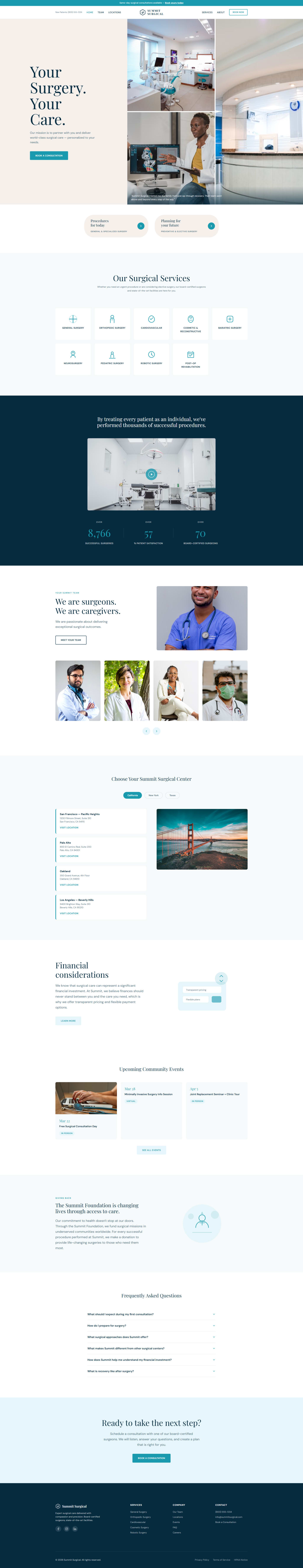 Summit Surgical Group, Medical website