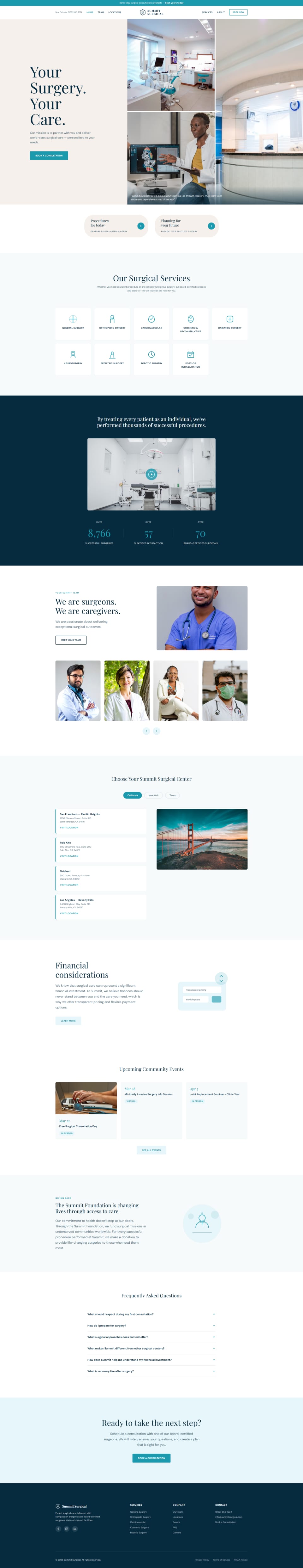Summit Surgical Group, Medical website