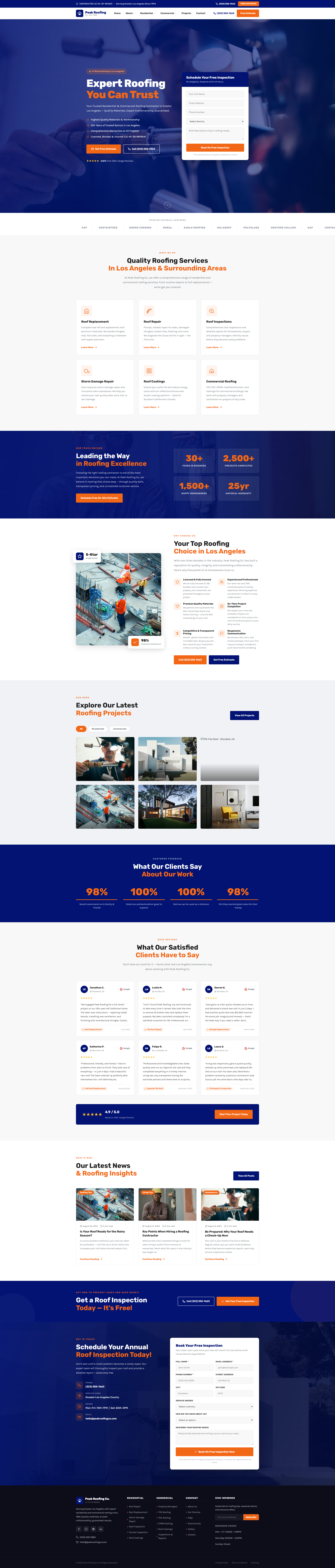 Roofing Company - Roofing website