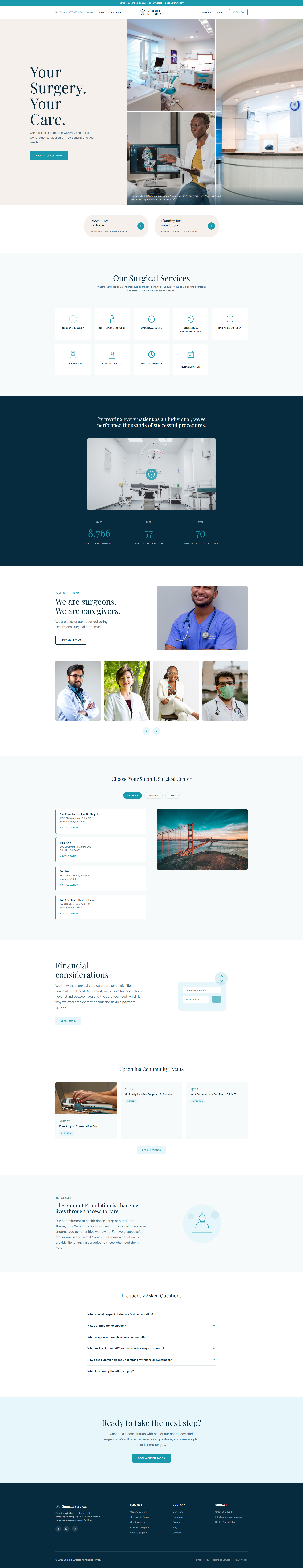 Surgery Center - Medical website