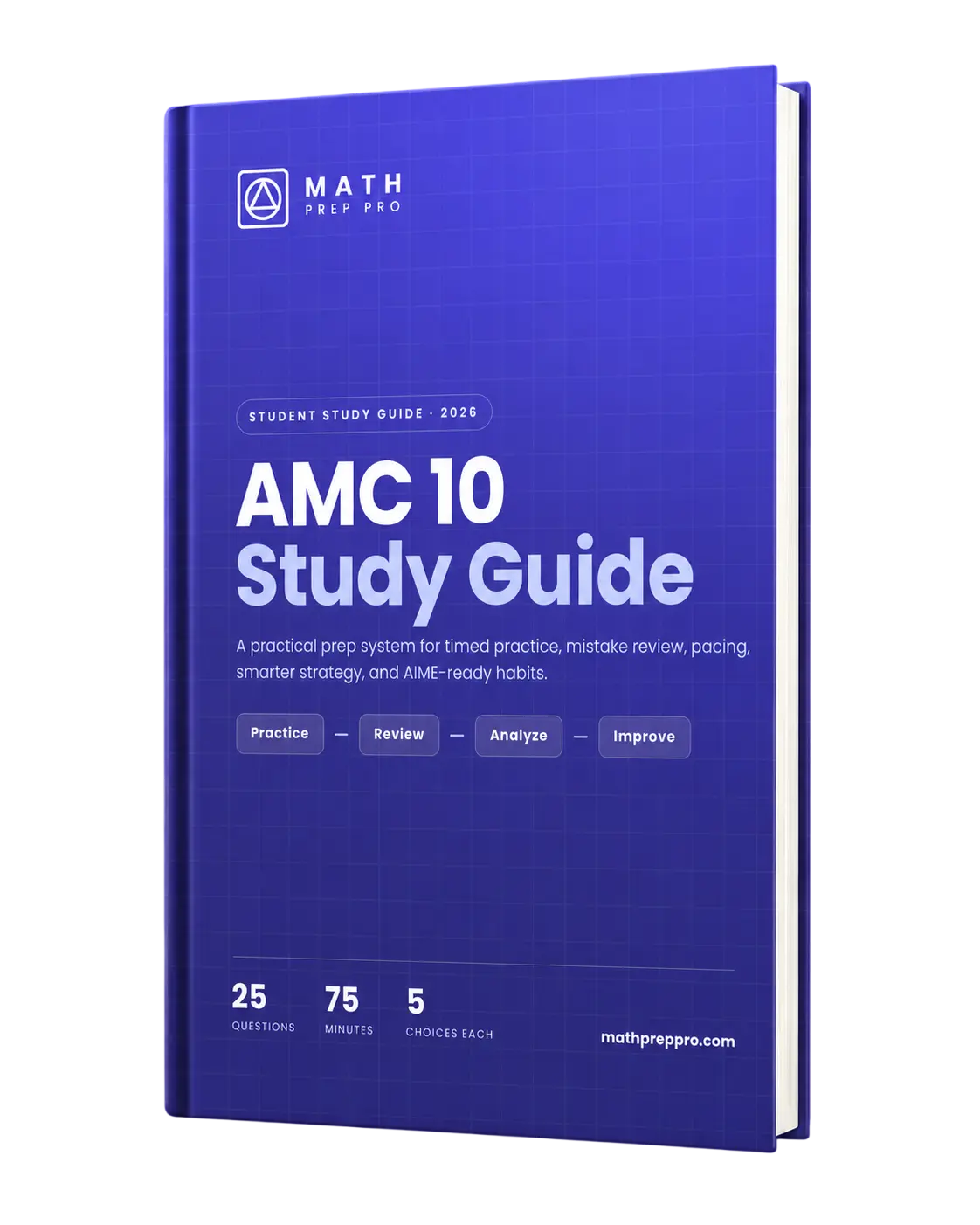 AMC 10 Study Guide ebook cover mockup