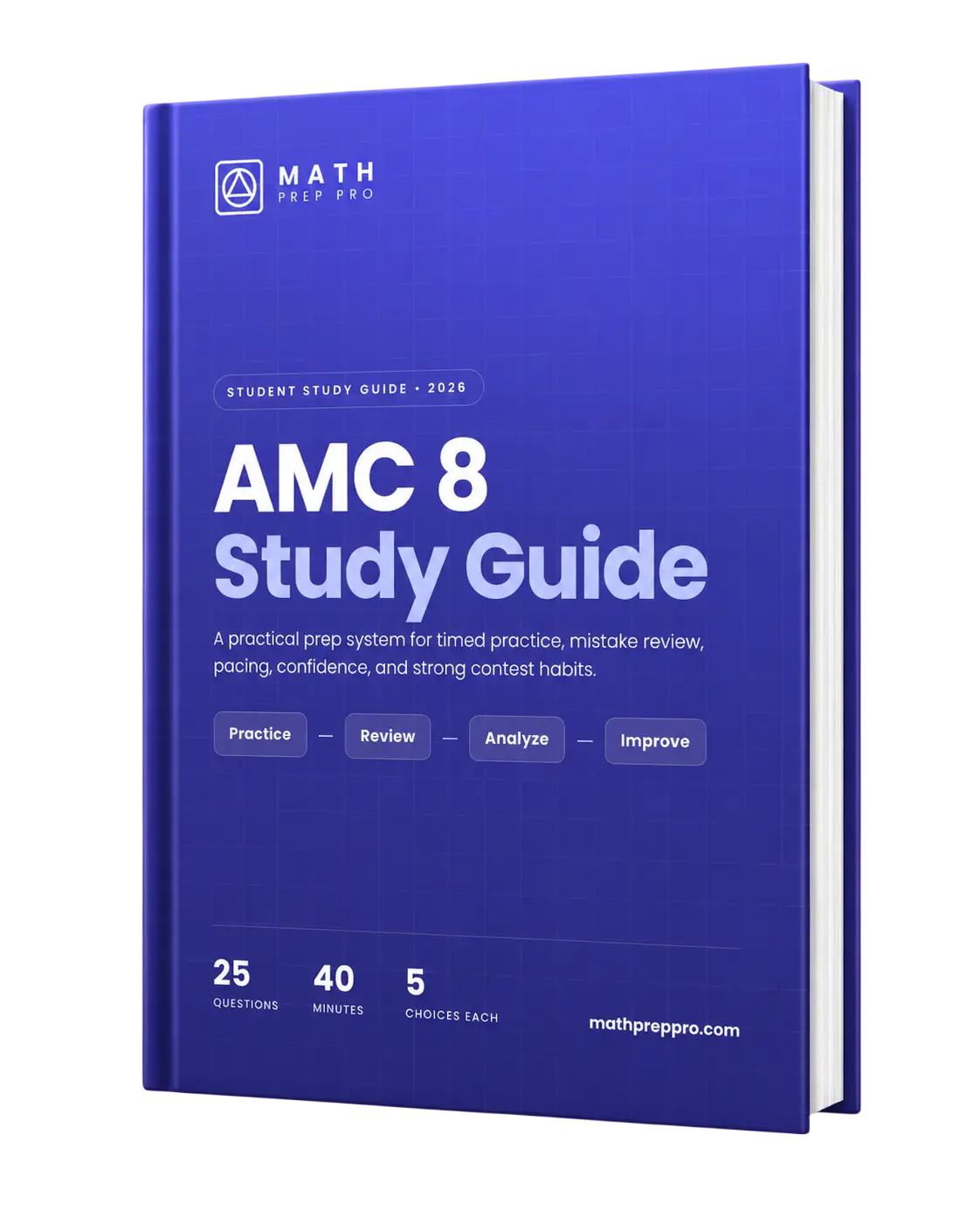 AMC 8 Study Guide ebook cover mockup