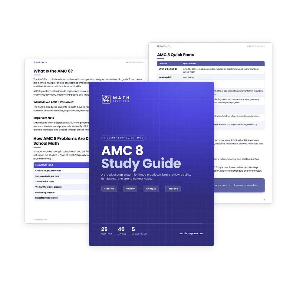 AMC 8 Study Guide ebook cover