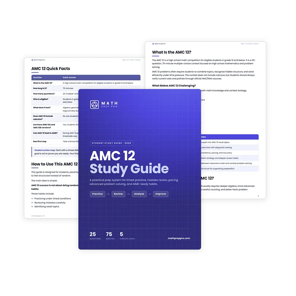 AMC 12 Study Guide ebook cover