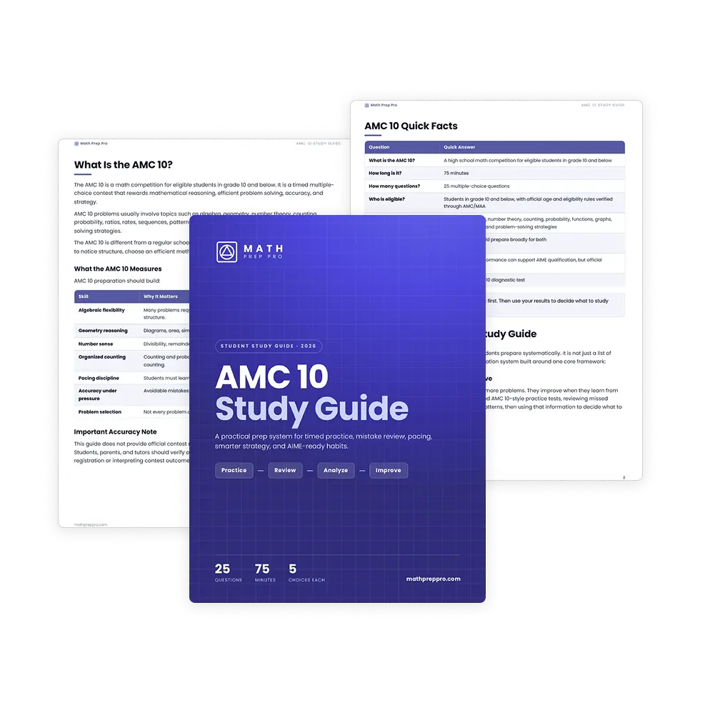 AMC 10 Study Guide ebook cover