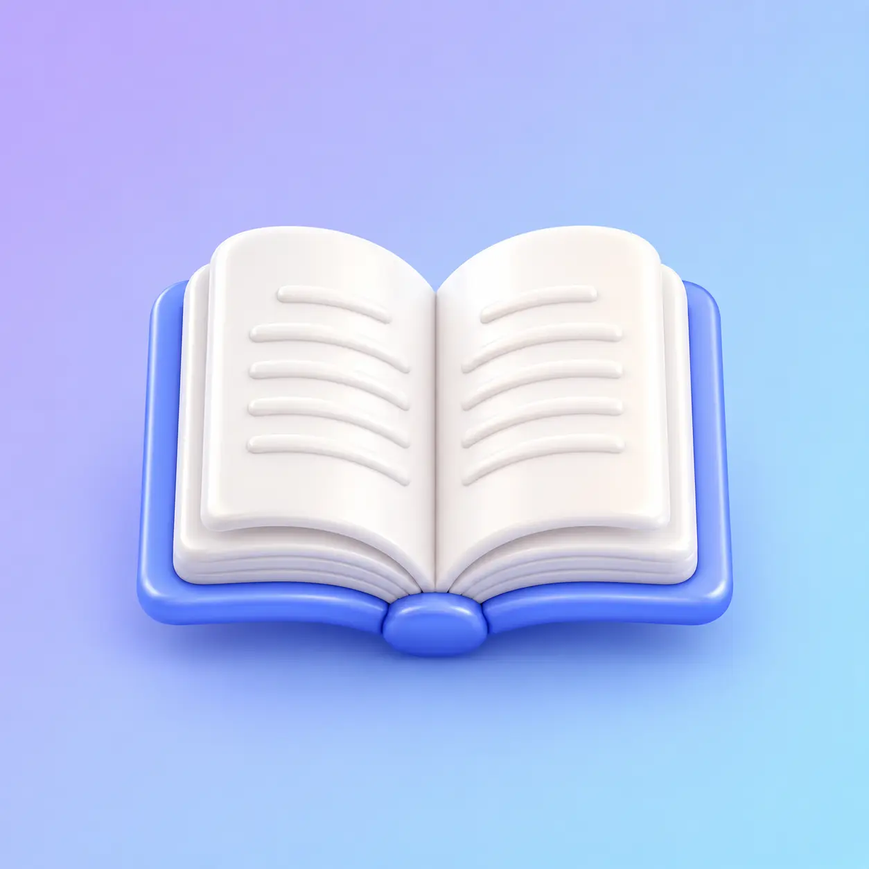 3D open book icon
