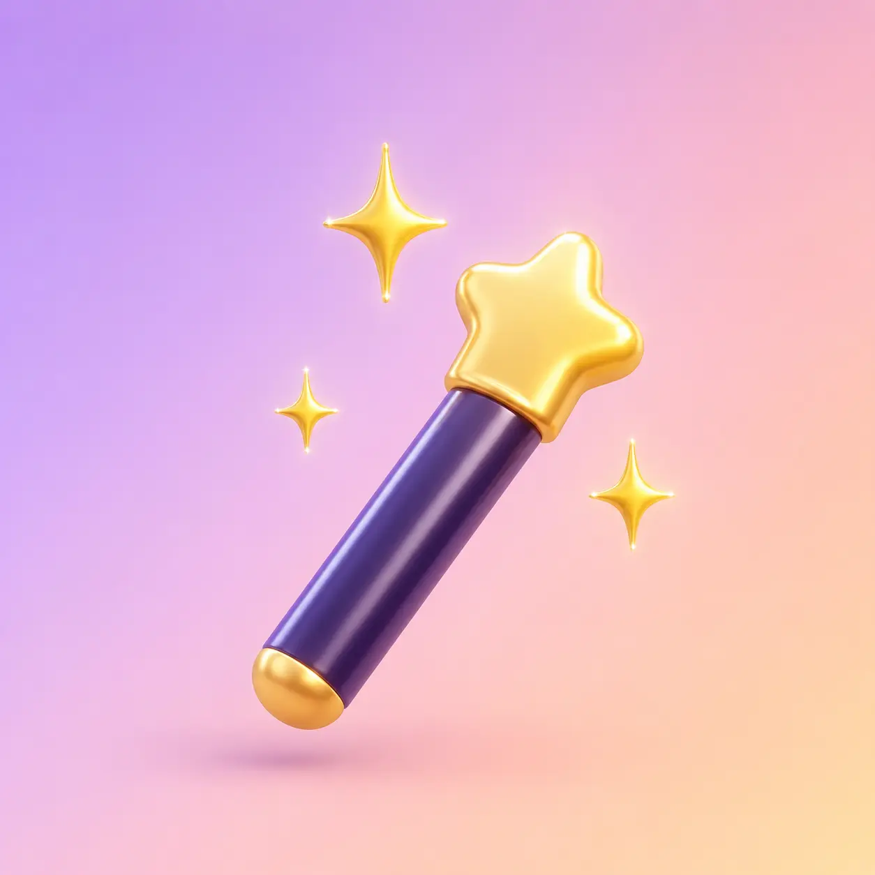 3D magic wand icon