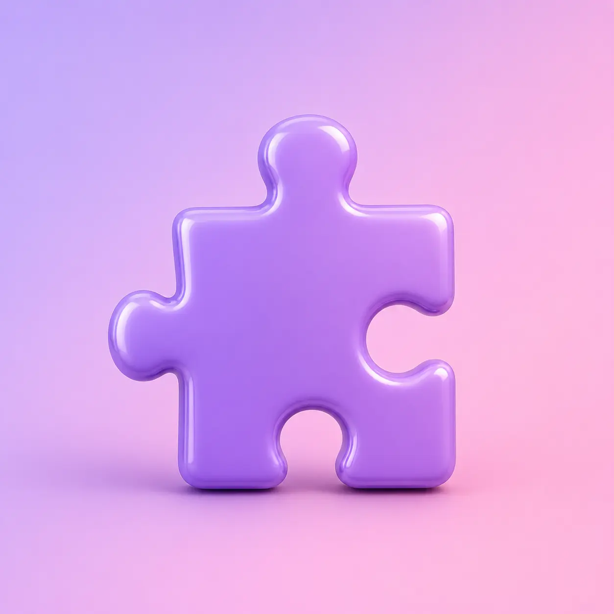 3D puzzle piece icon