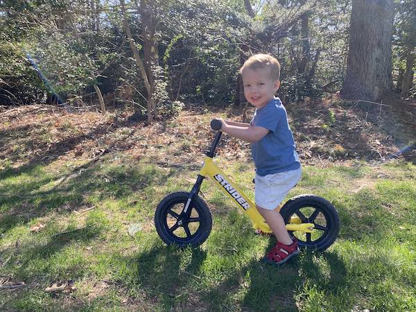 backyard activities for a toddler bike