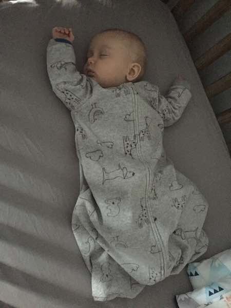 first born in a sleep sack for sleep