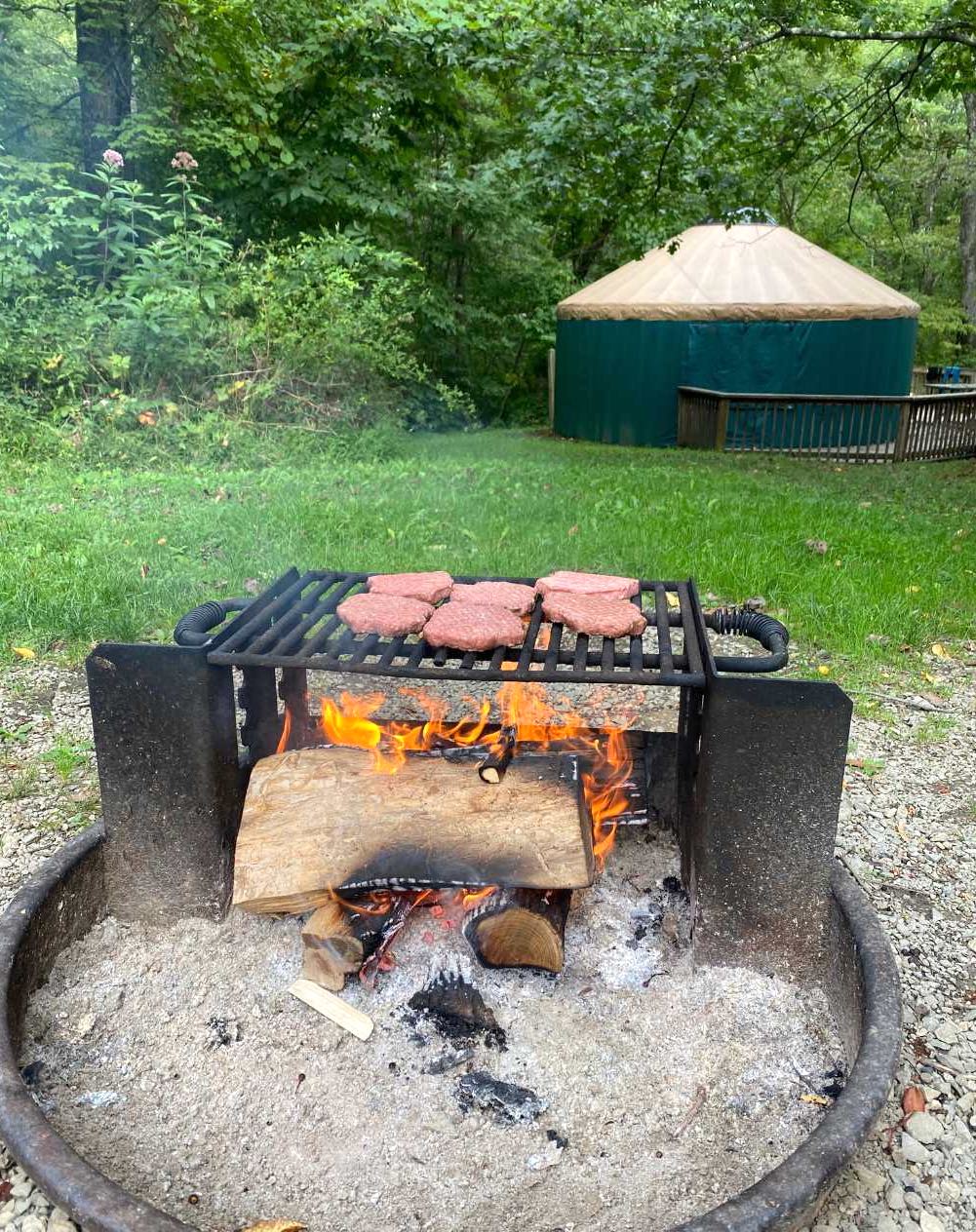 yurts at Kentuck campground at Ohiopyle State Park