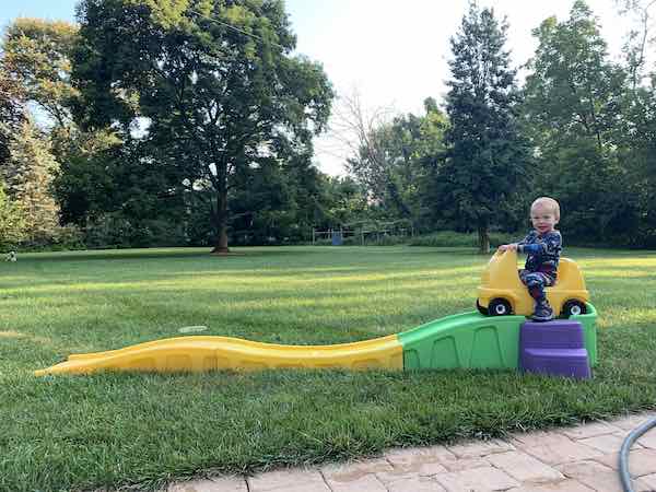 best outdoor toy for one year olds: rollercoaster