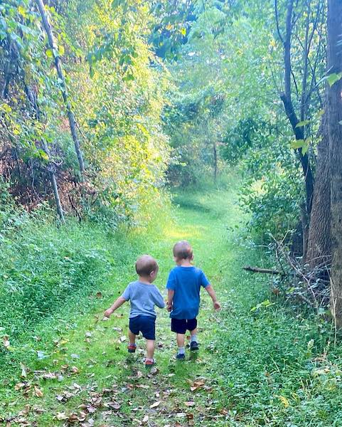 toddler love hiking together