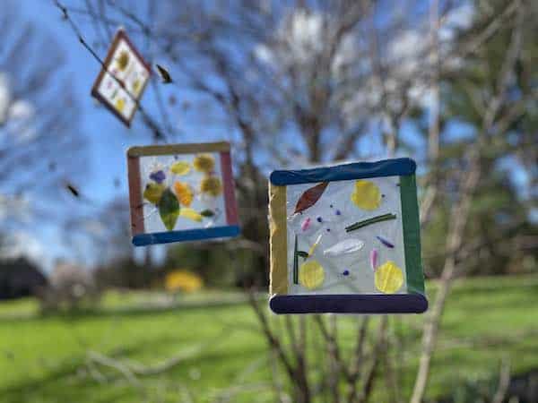 nature craft for toddler suncatcher