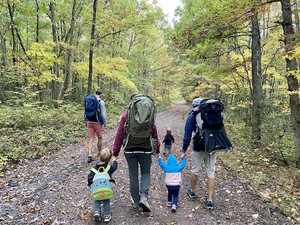 hiking with friends to get toddler to like hiking