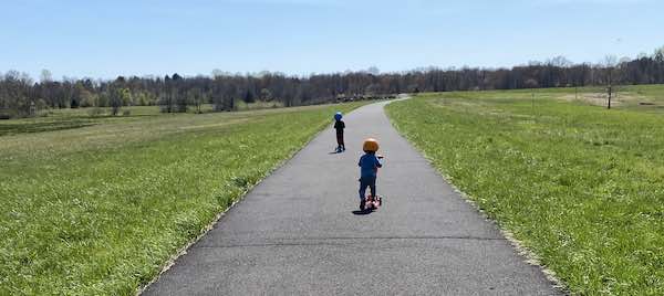 scooter camping activity for toddler