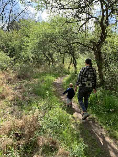 Hiking with toddler Peace Valley Park Pa Bucks County