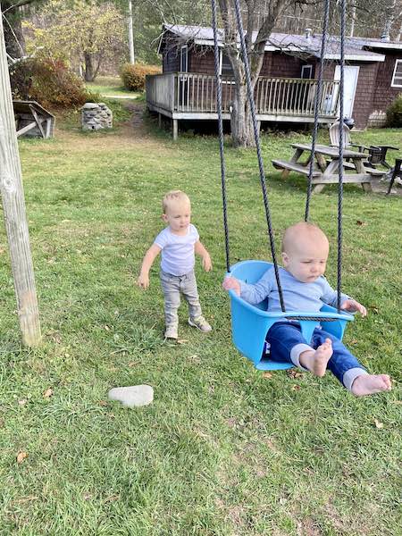 best activities to do outside with baby swing