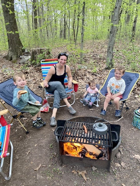 camping with a baby and toddlers