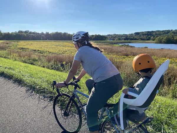 fall activities with a toddler bike ride