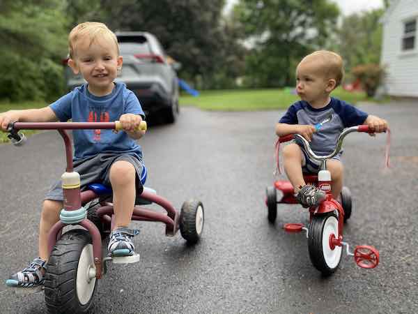 Two Radio Flyer Trikes for toddlers