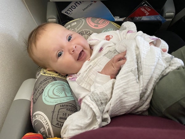 flying with a baby on your lap