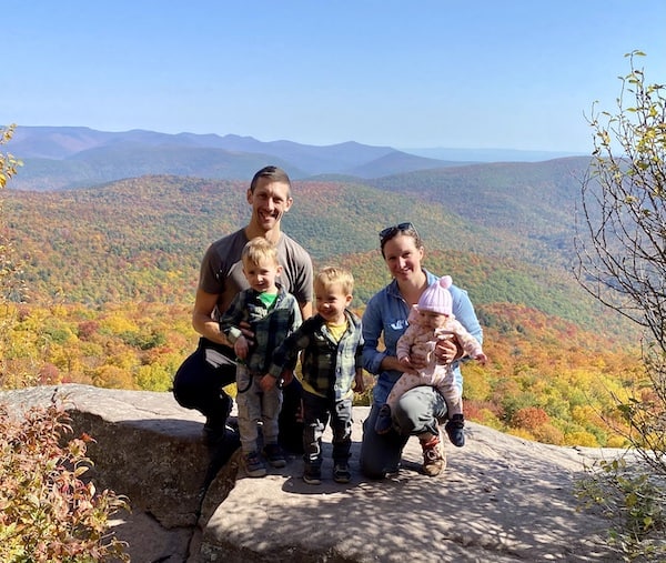 Hiking with toddlers and a baby Catskils Mountains Autumn