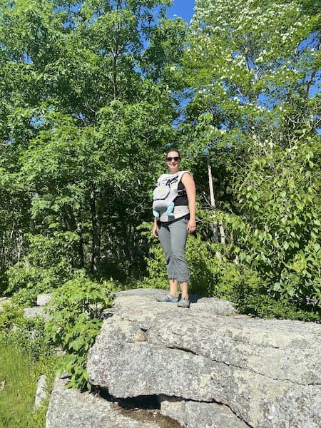 My hiking with a baby at 5 weeks