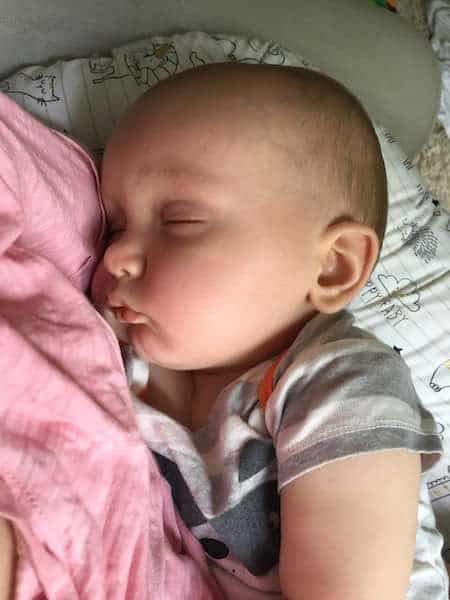 My baby after breastfeeding to sleep