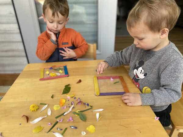 arts and crafts for toddler nature suncatcher