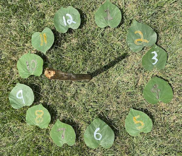 Nature Toddler Craft Leaf Sundial