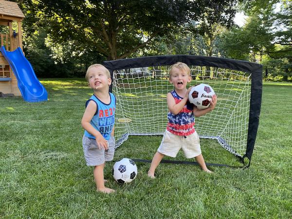 simple backyard activities for toddlers soccer 