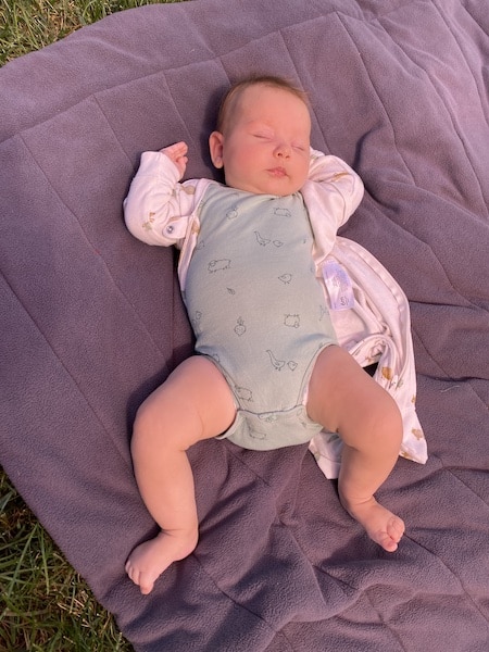 camping with a newborn sleeping