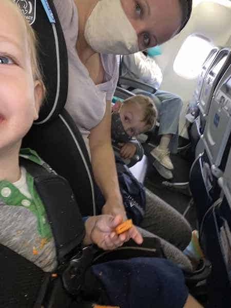 flying with my two toddlers